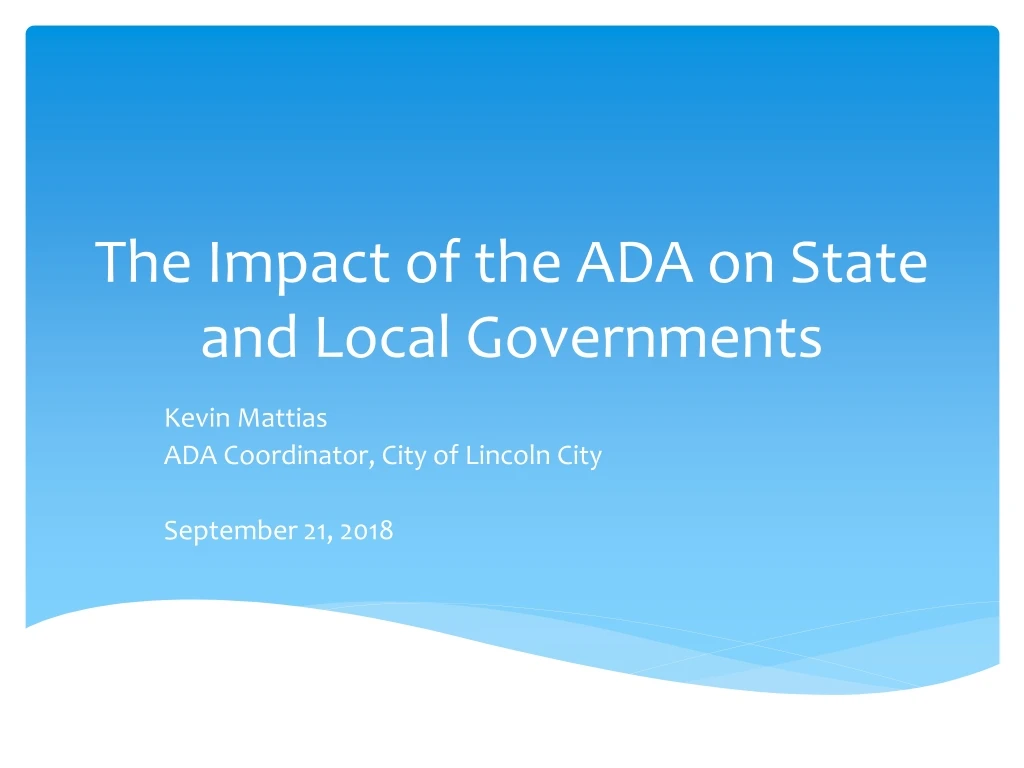 the impact of the ada on state and local governments