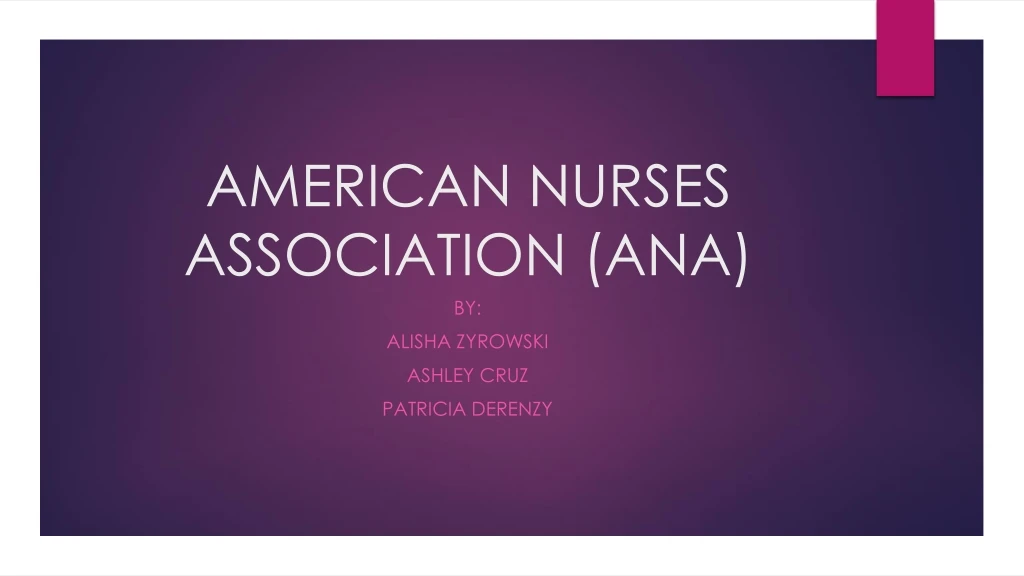 american nurses association ana