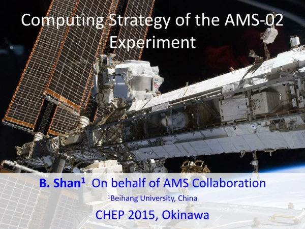 Computing Strategy of the AMS-02 Experiment
