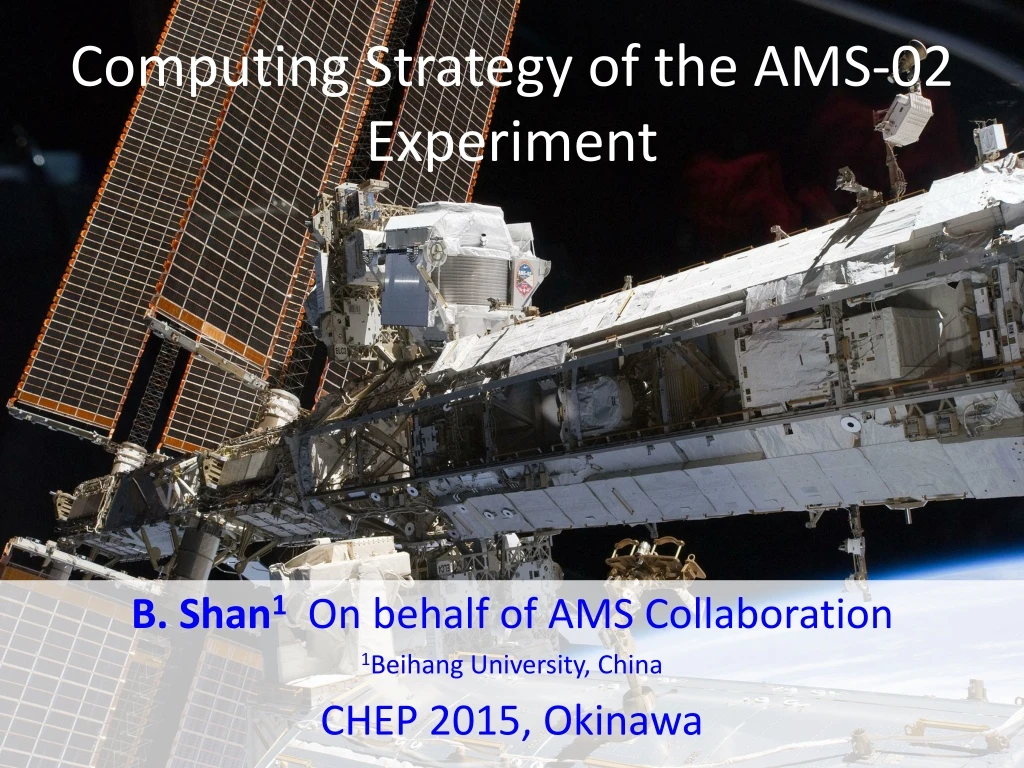 computing strategy of the ams 02 experiment