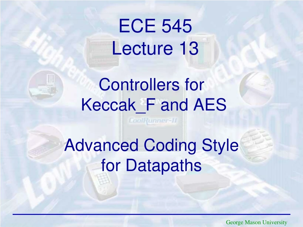 controllers for keccak f and aes advanced coding style for datapaths
