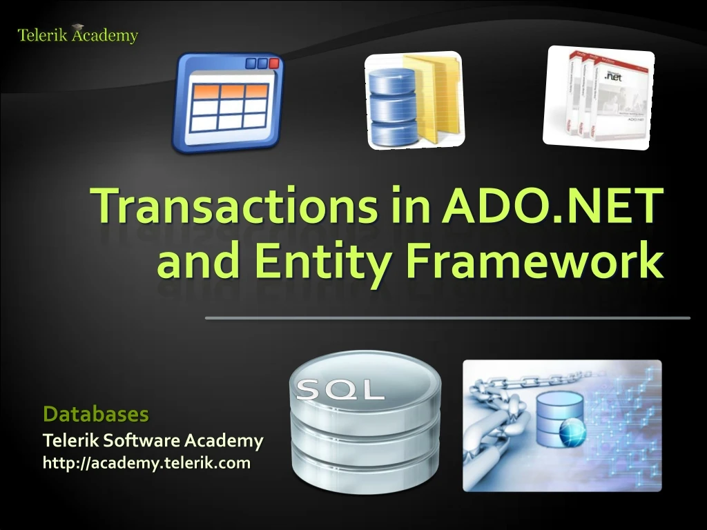 transactions in ado net and entity framework
