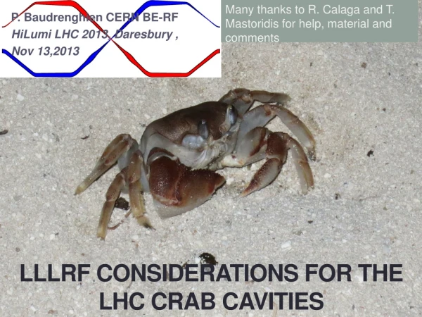LLLRF considerations for the LHC Crab CAVITies