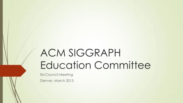 ACM SIGGRAPH Education Committee