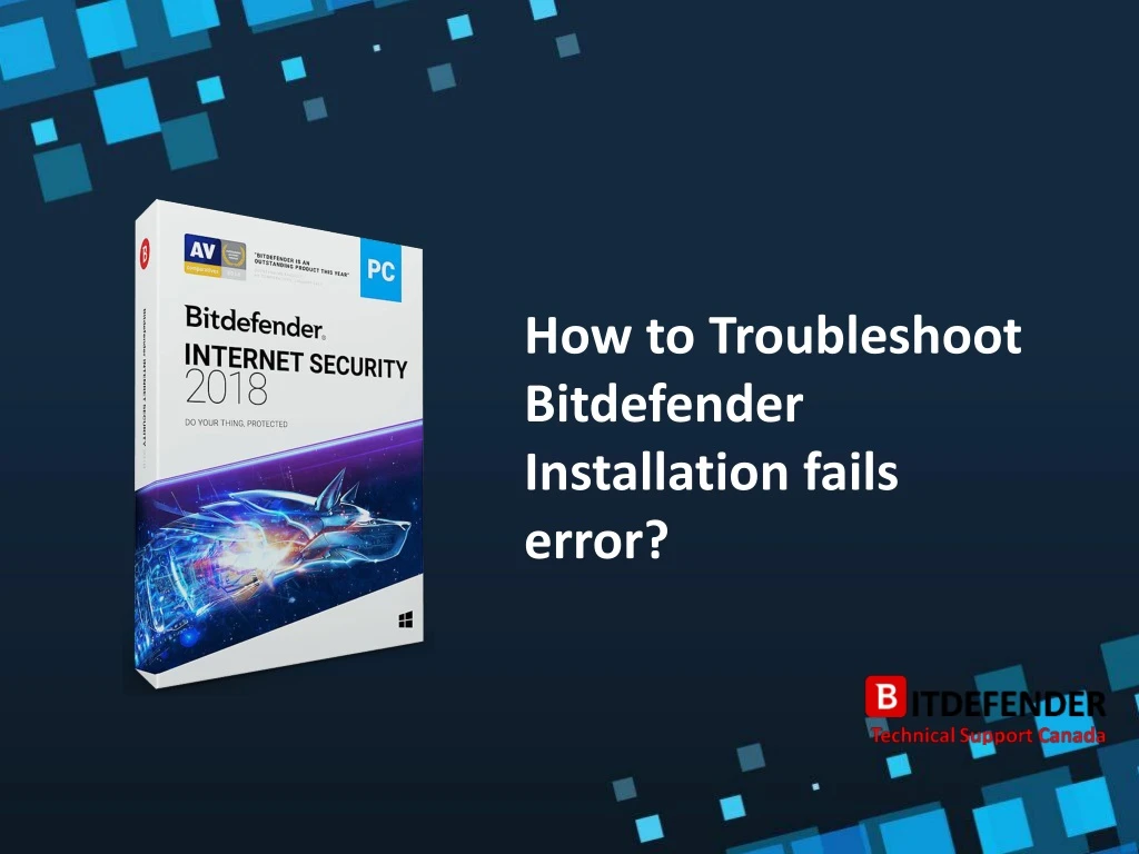 how to troubleshoot bitdefender installation
