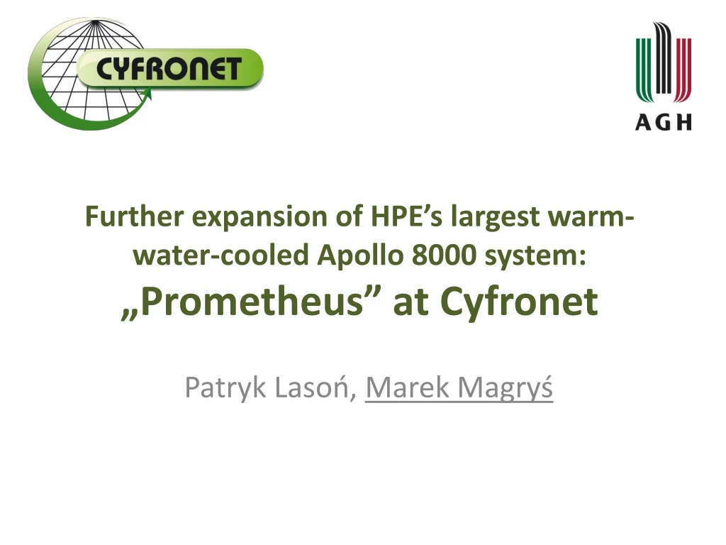 further expansion of hpe s largest warm water cooled apollo 8000 system prometheus at cyfronet