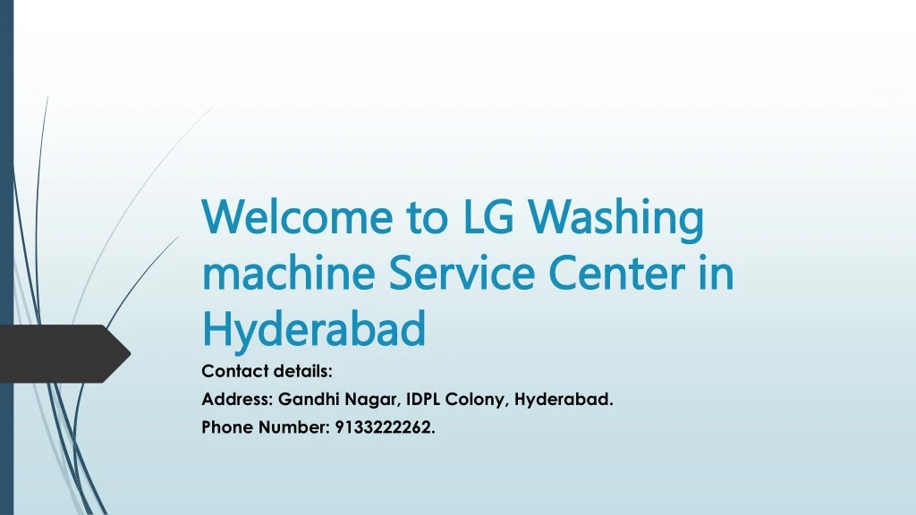 welcome to lg washing machine service center in hyderabad