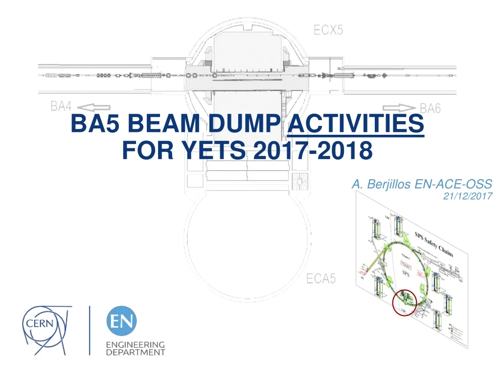 ba5 beam dump activities for yets 2017 2018