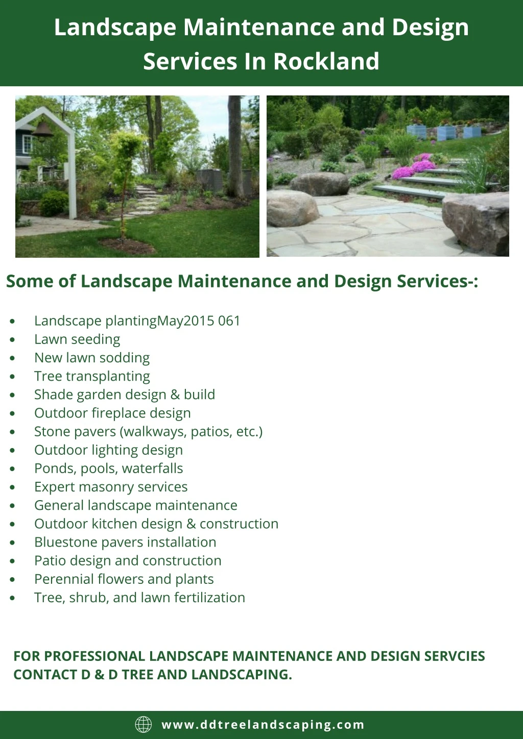 landscape maintenance and design services