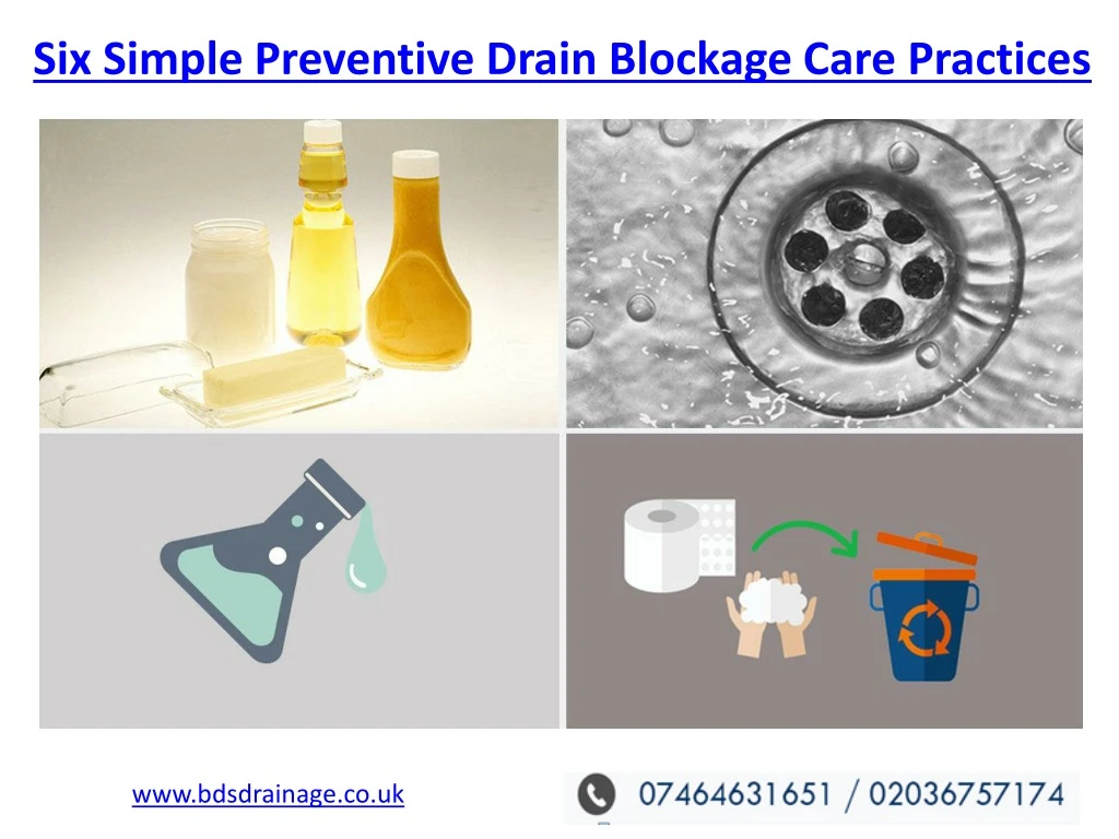 six simple preventive drain blockage care