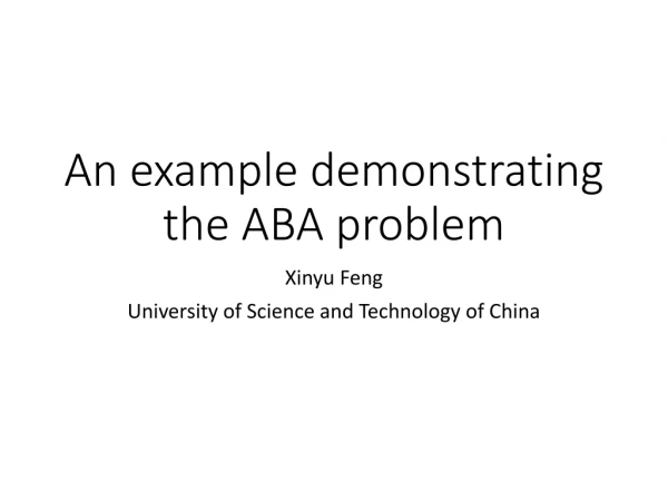 An example demonstrating the ABA problem