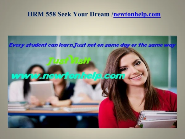 HRM 558 Seek Your Dream /newtonhelp.com
