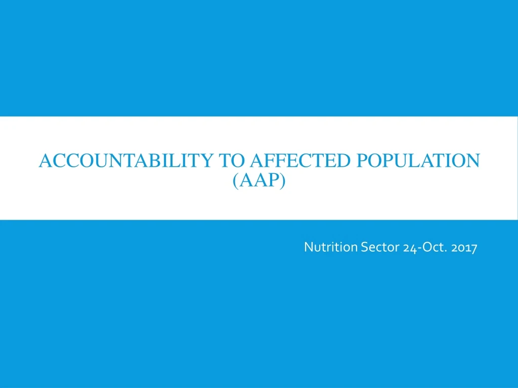 accountability to affected population aap