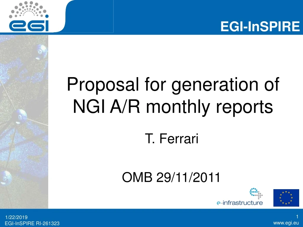 proposal for generation of ngi a r monthly reports
