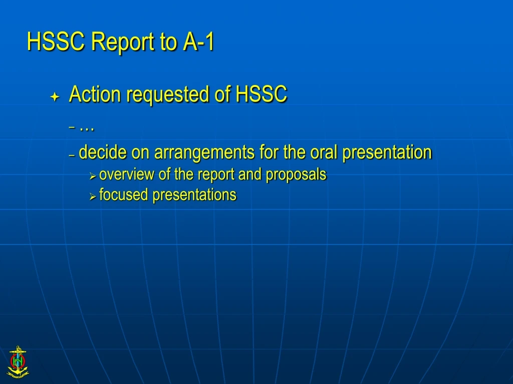 hssc report to a 1