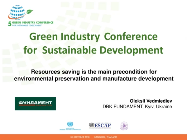 Green Industry Conference for Sustainable Development
