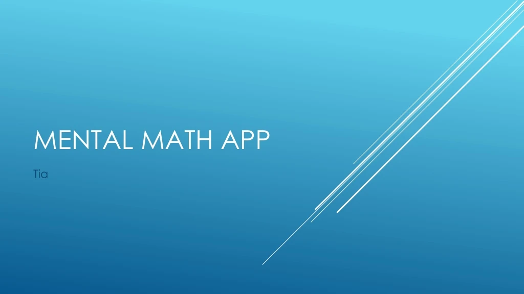 mental math app