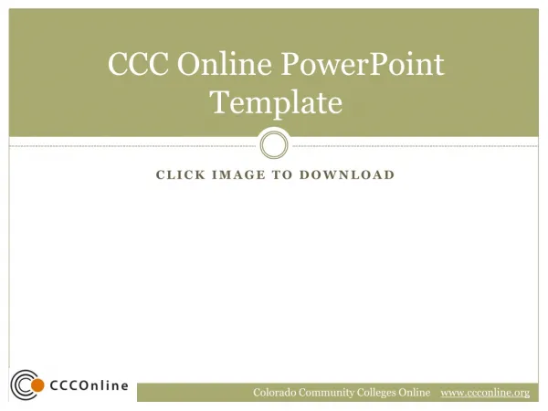 CCC Online PowerPoint Template