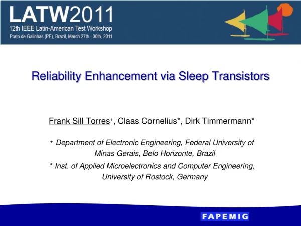 Reliability Enhancement via Sleep Transistors