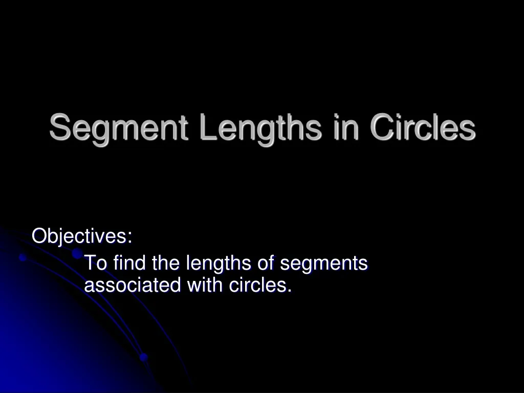 segment lengths in circles