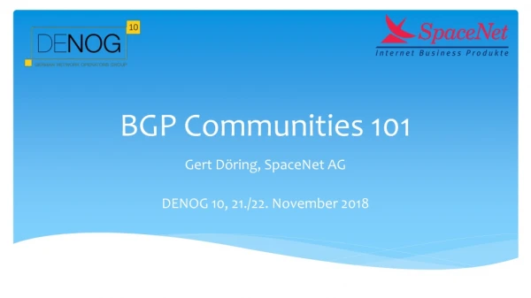 BGP Communities 101