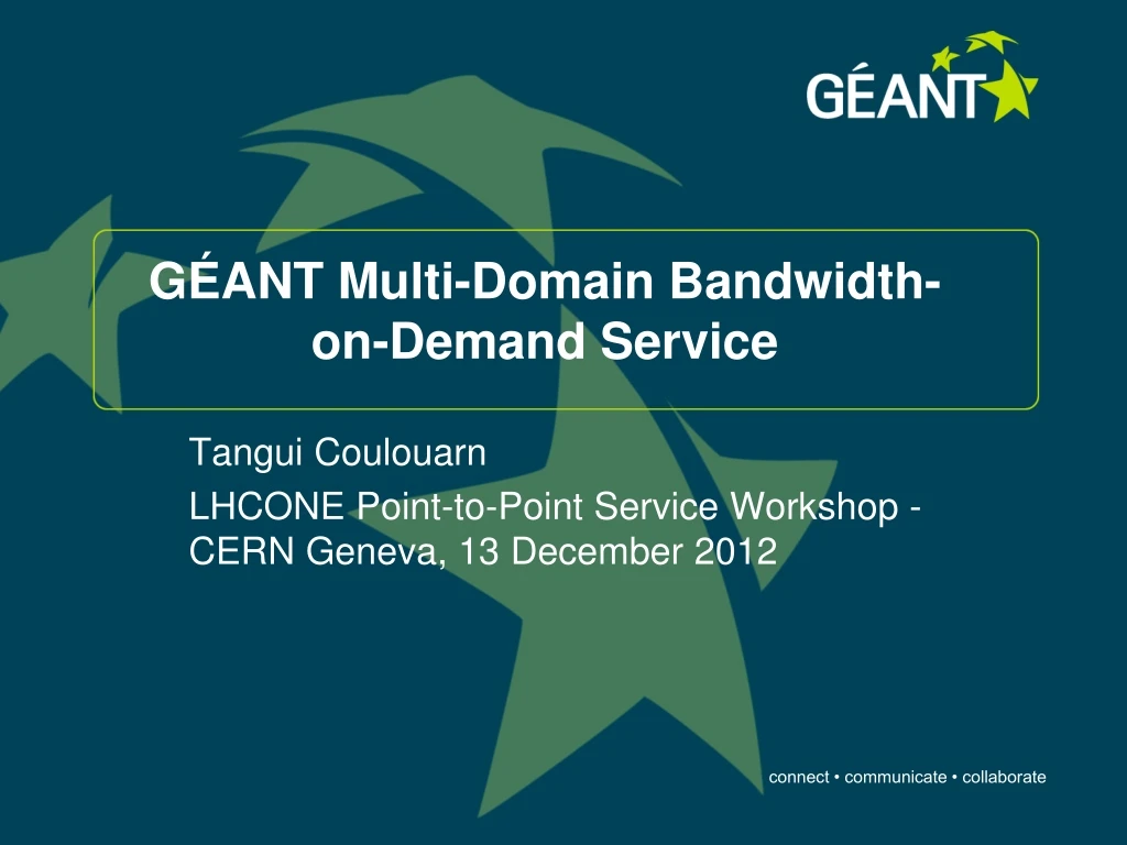 g ant multi domain bandwidth on demand service