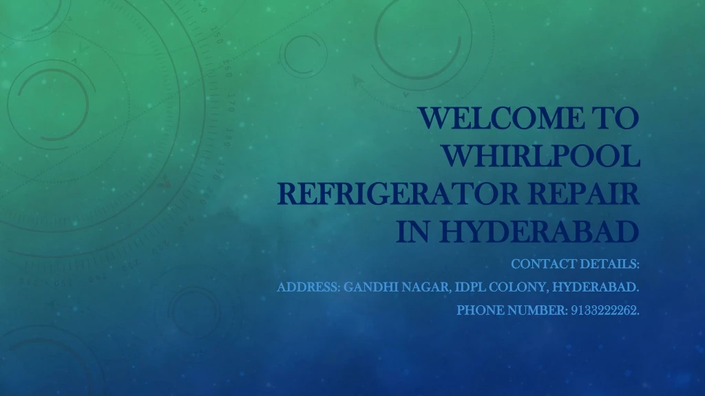 welcome to whirlpool refrigerator repair in hyderabad