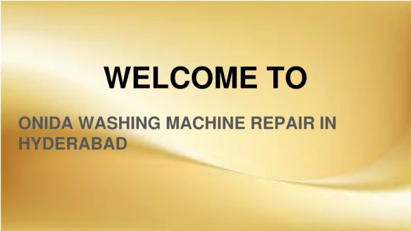 Onida Washing Machine Repair in Hyderabad