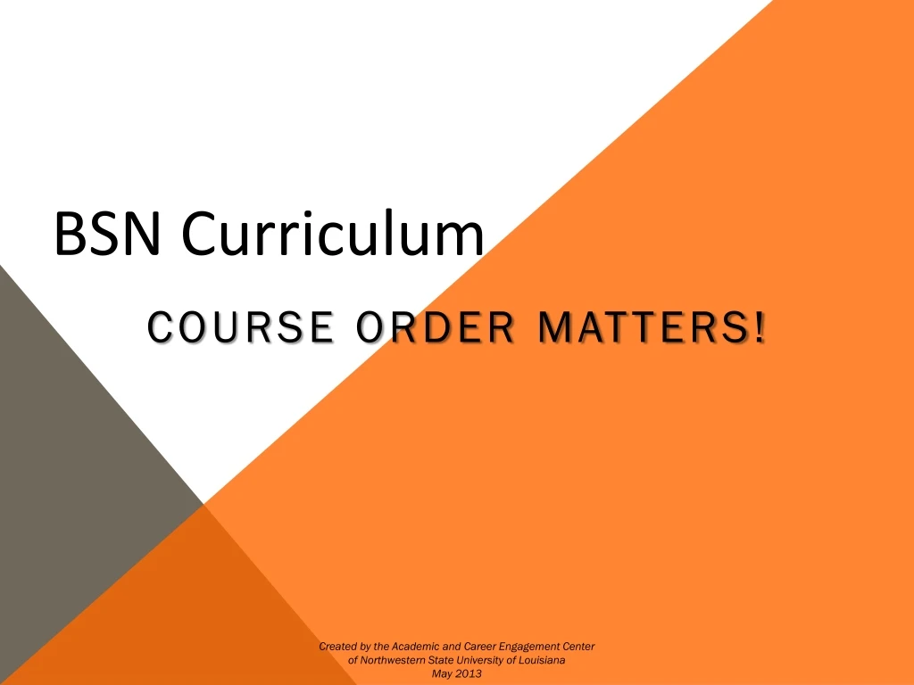 bsn curriculum