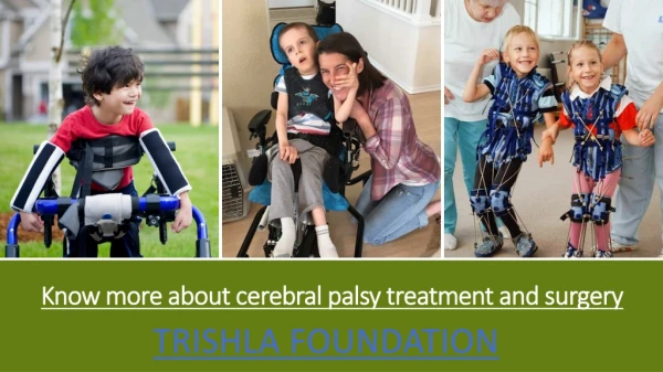 Best Medication For Cerebral Palsy in India|Trishla Foundation