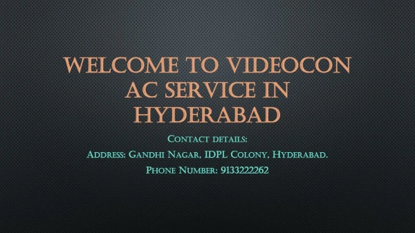 Videocon AC Service in Hyderabad