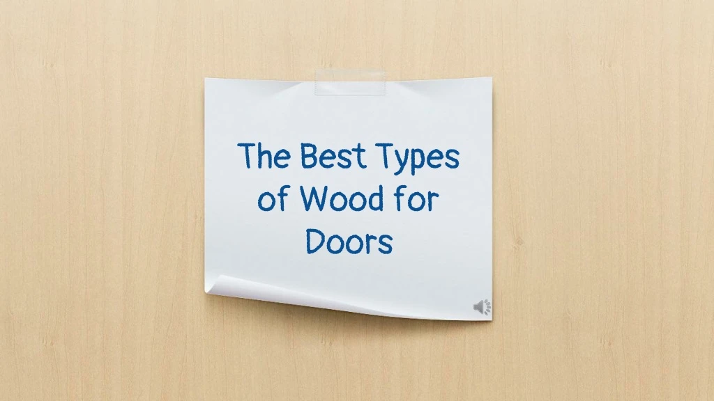 the best types of wood for doors