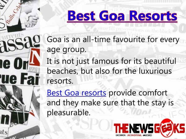 Best Goa Resorts