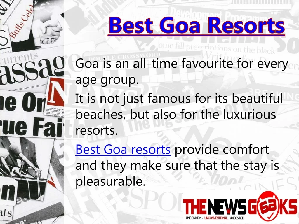 best goa resorts