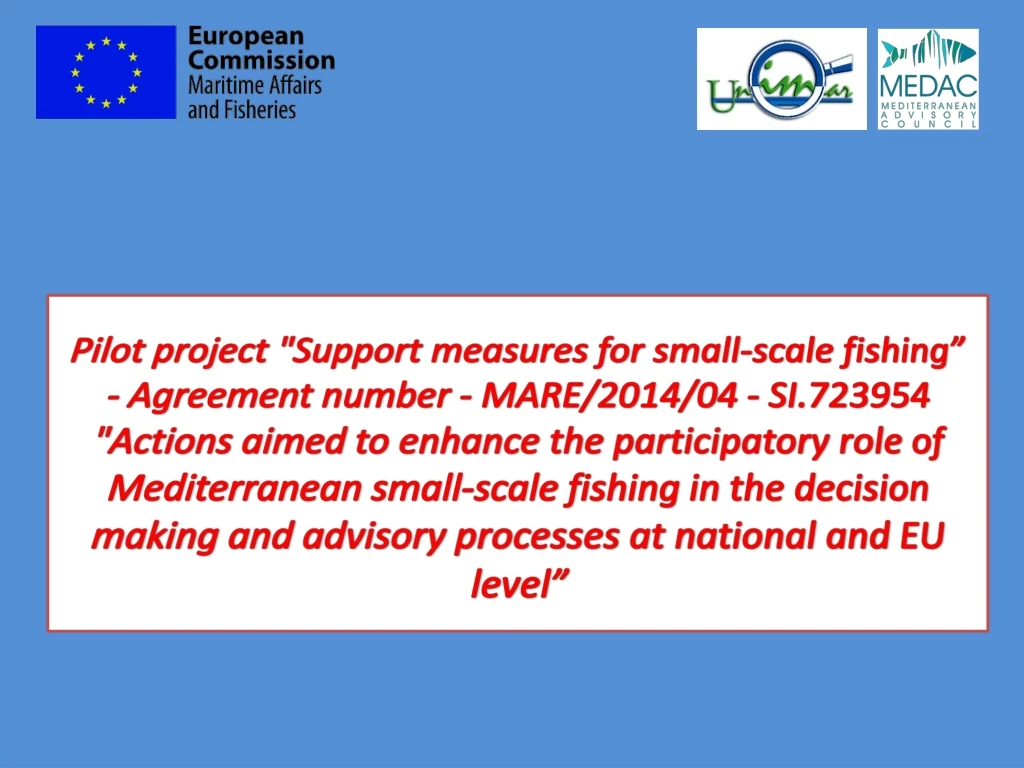 pilot project support measures for small scale