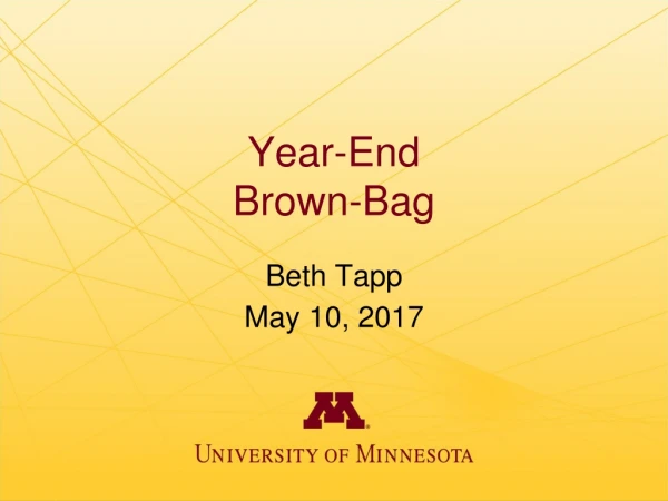 Year-End Brown-Bag