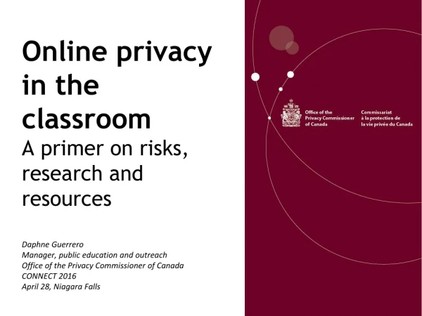 Online privacy in the classroom A primer on risks, research and resources