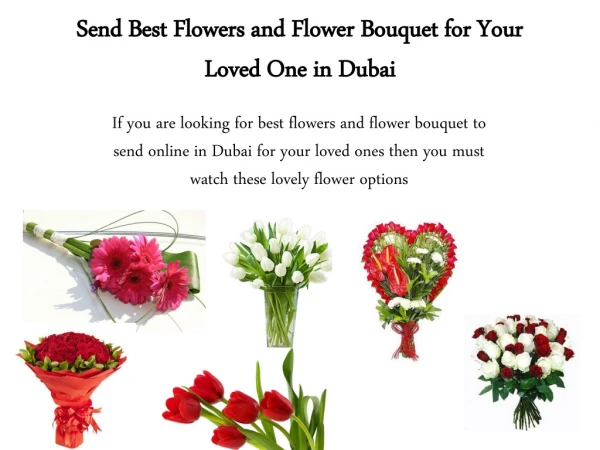 Send Best Flowers and Flower Bouquet for Your Loved One in Dubai