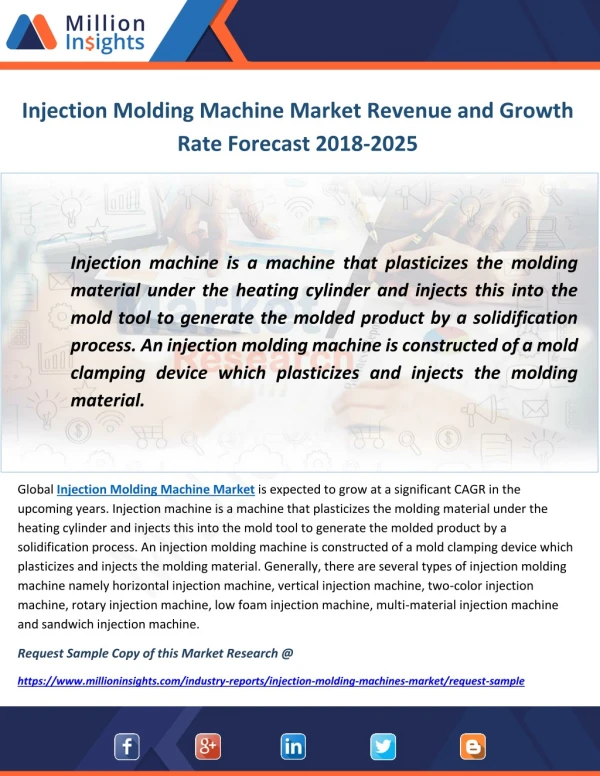 Injection Molding Machine Market Revenue and Growth Rate Forecast 2018-2025