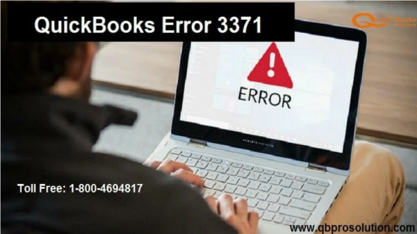 How to come over from QuickBooks Error 3371