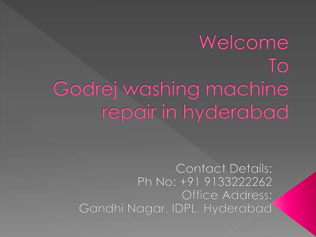 welcome to godrej washing machine repair in hyderabad