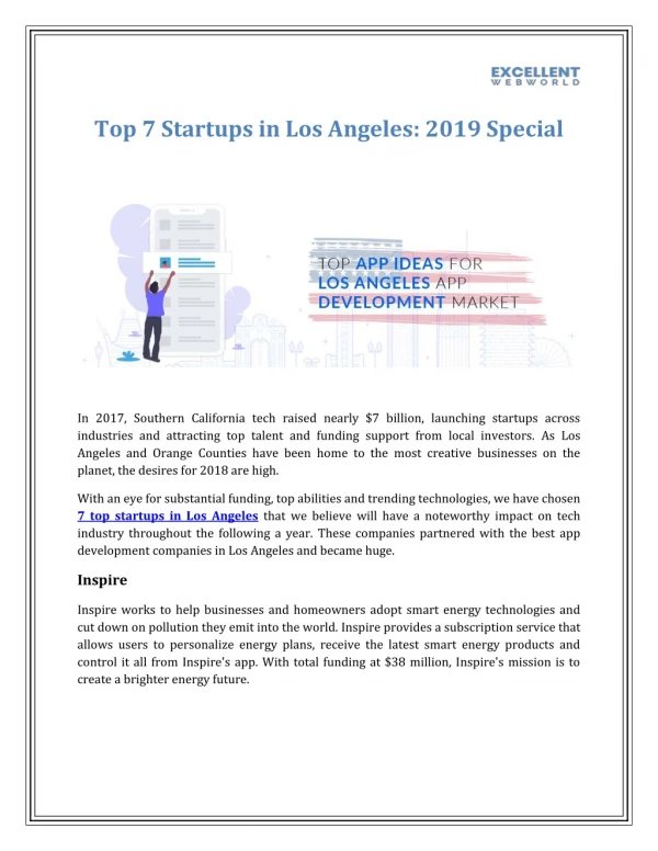 Top Startups in Los Angeles: 2019 Special