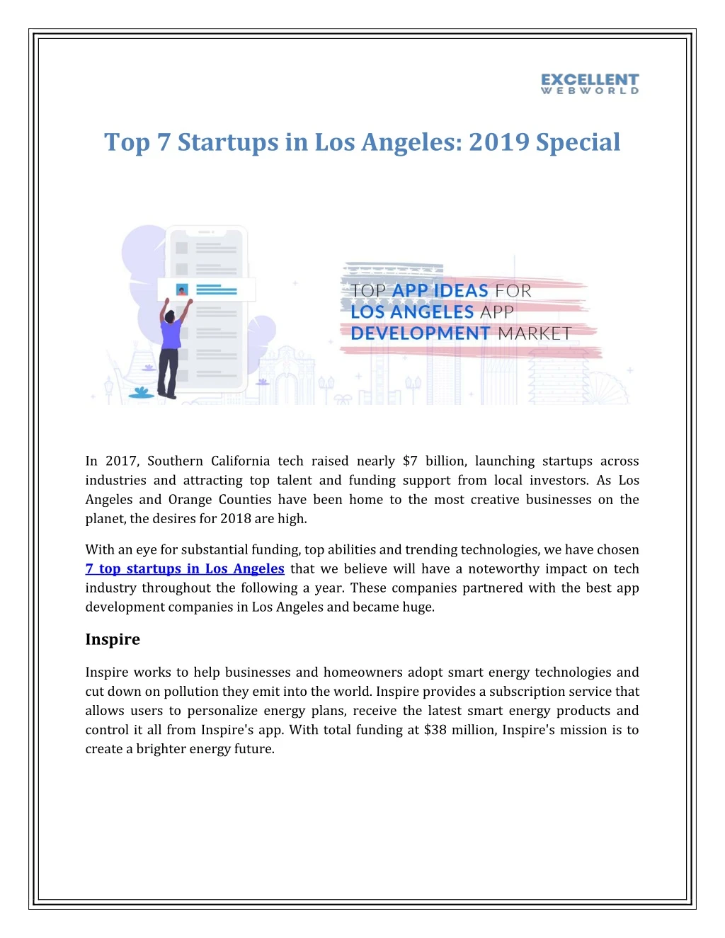 top 7 startups in los angeles 2019 special
