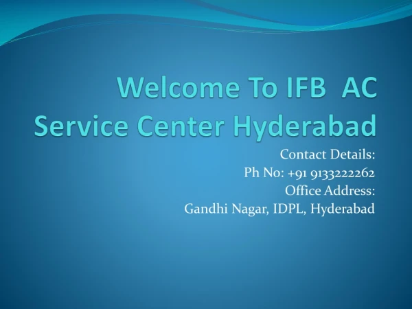 ifb ac service center hyderabad