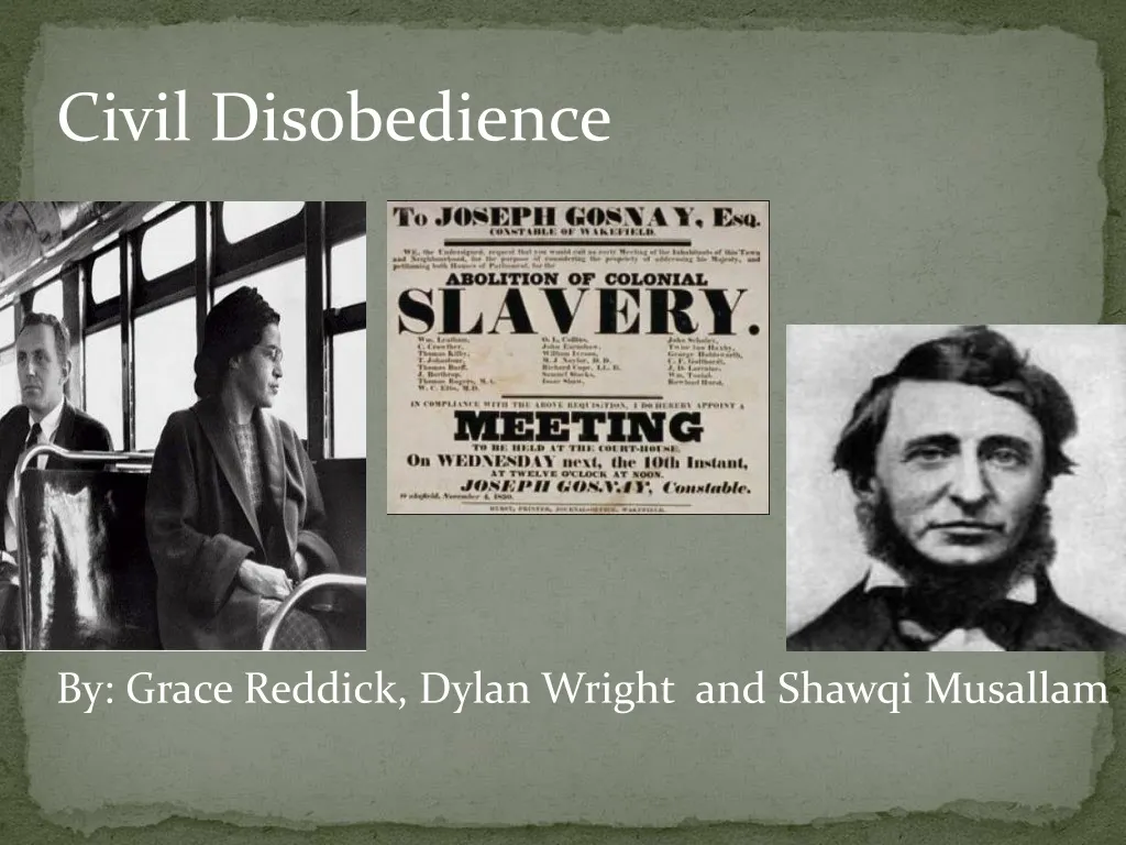 civil disobedience by grace reddick dylan wright
