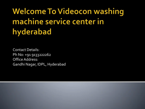 Videocon washing machine service center in hyderabad
