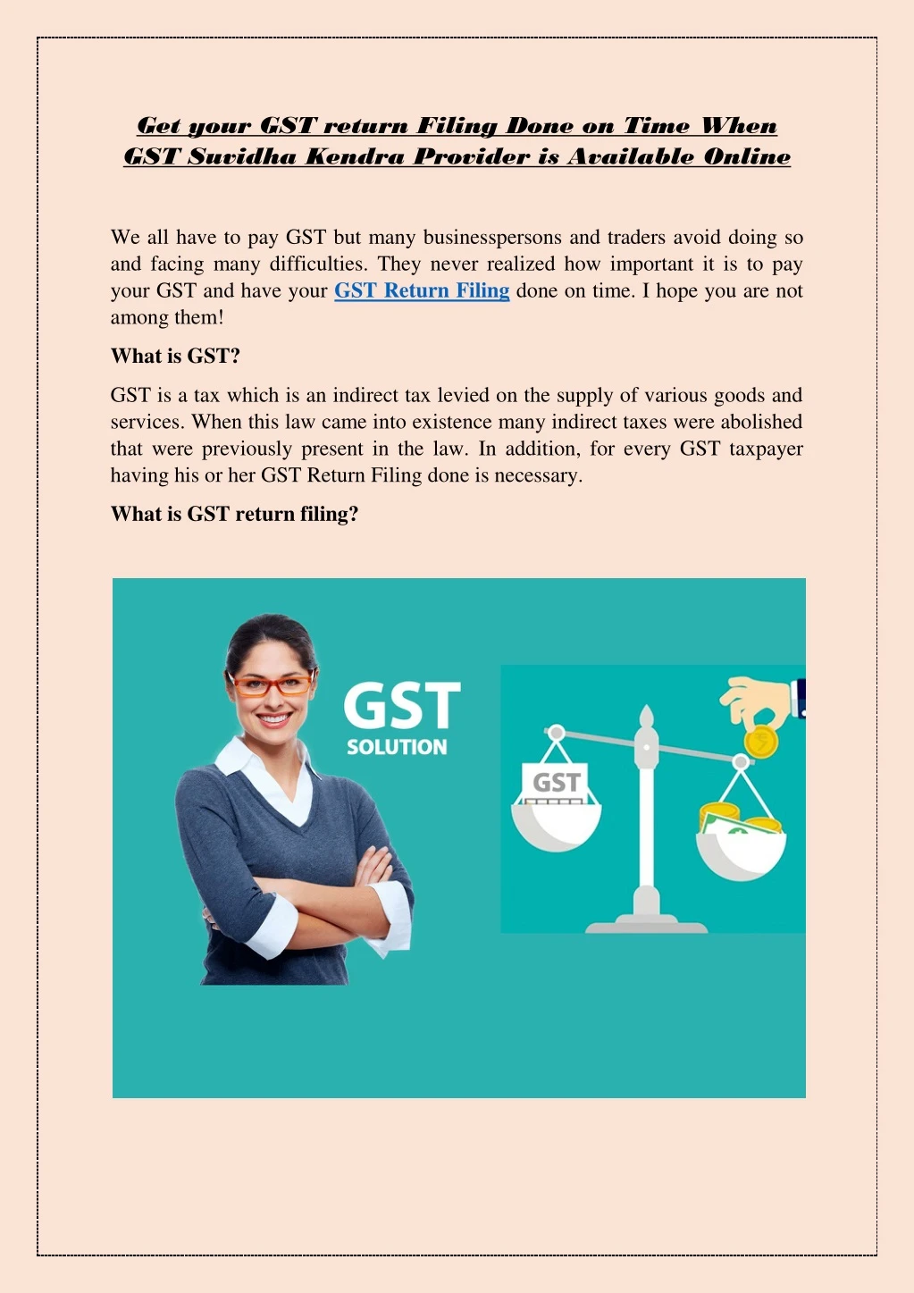 get your gst return filing done on time when