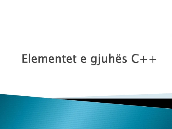 Elementet e gjuhës C++