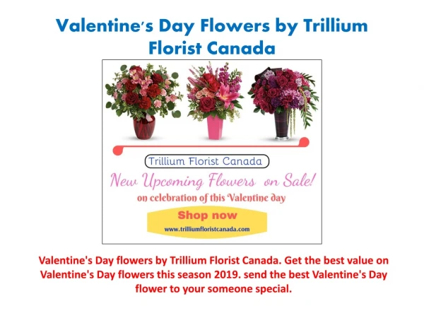 Valentine's Day Flowers by Trillium Florist Canada