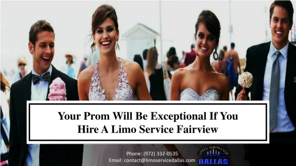 Your Prom Will Be Exceptional If You Hire A Limo Service Fairview